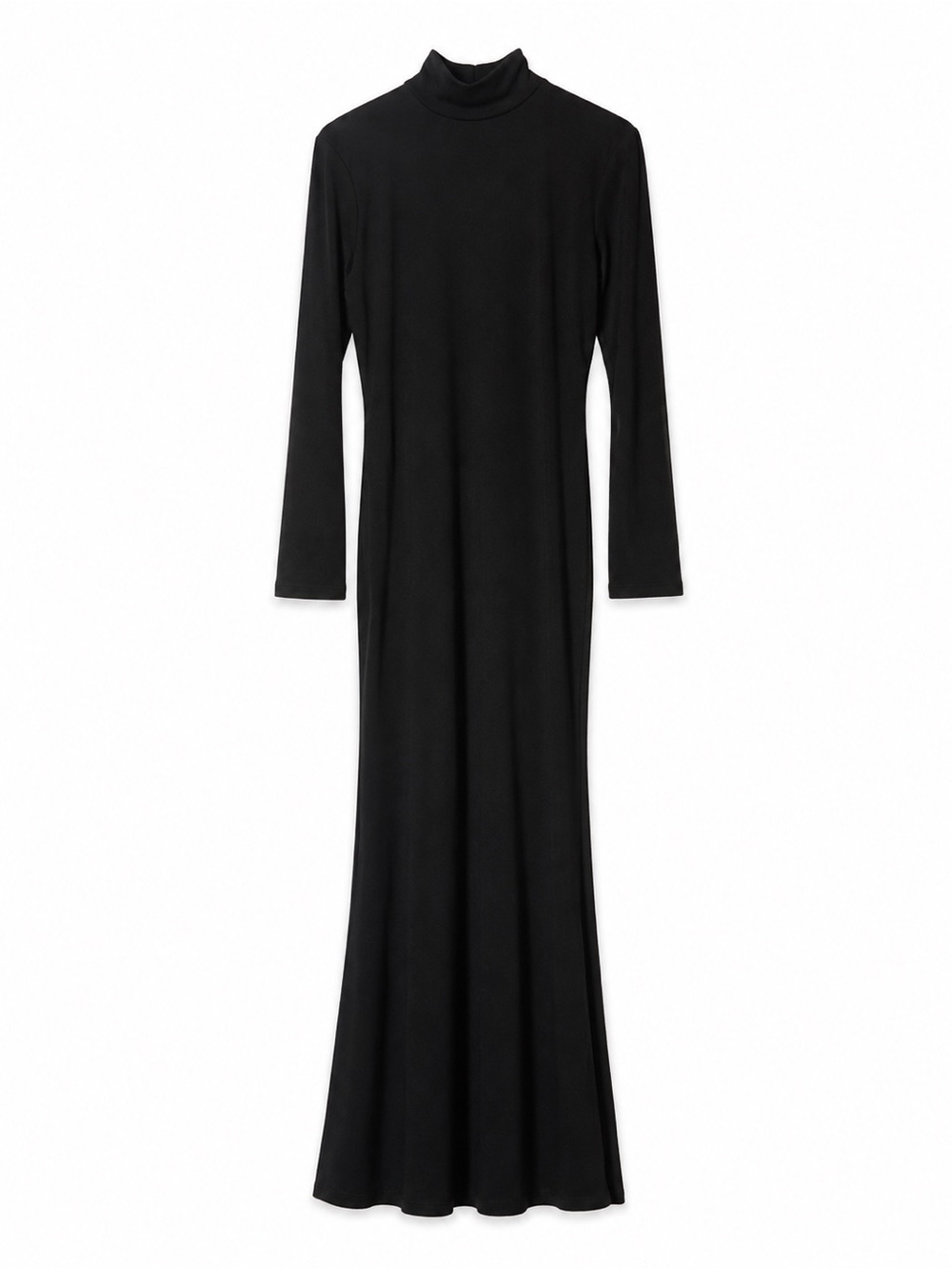 Black Maternity Mock Neck Long Sleeve Maxi Gown Photoshoot Dress XL
